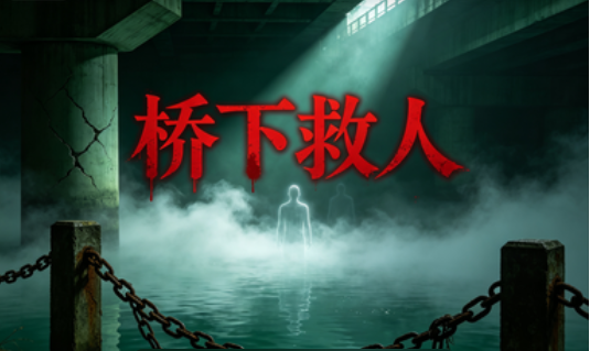 桥下救人